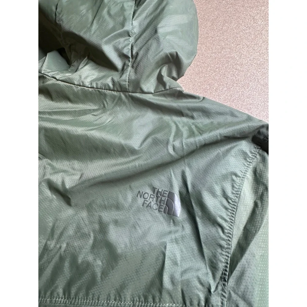 The North Face WindWall Mens Olive Green Full Zip Hooded Windbreaker Jacket